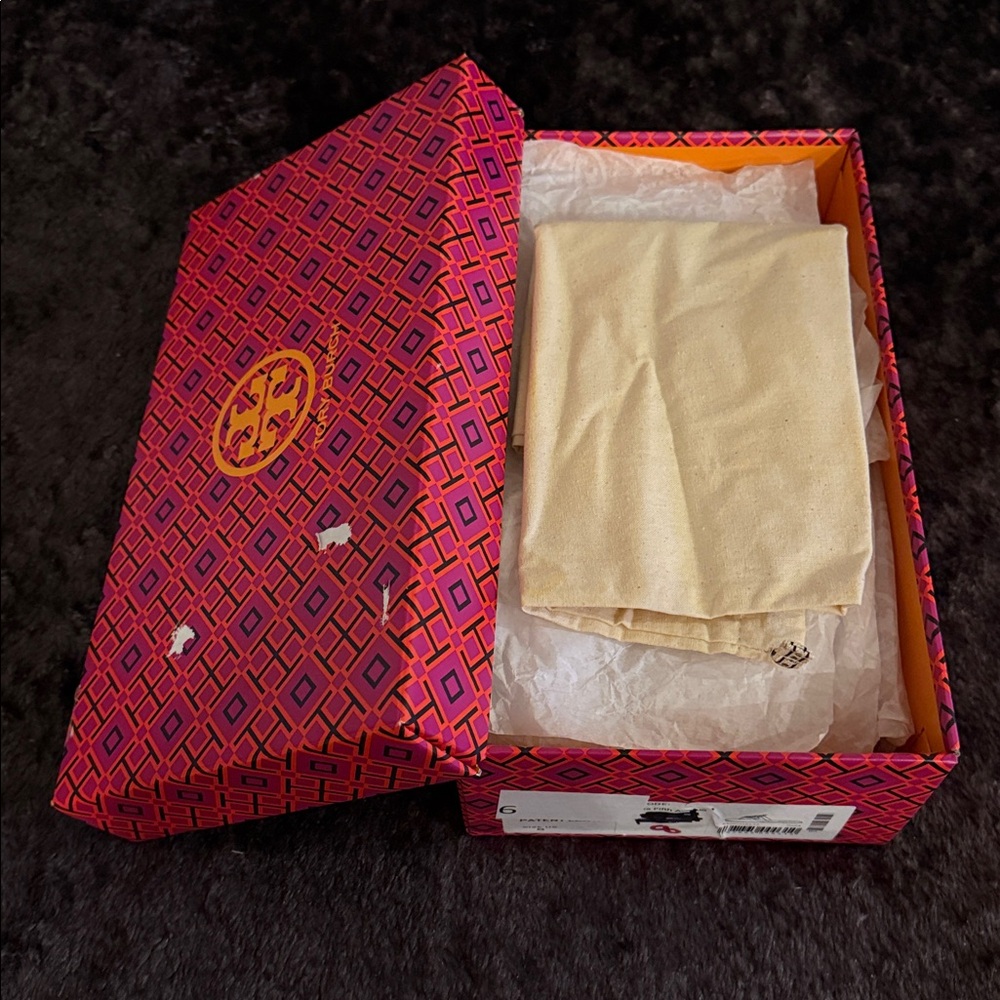 Tory Burch New In Box Rainwater Gray Patent Leather Miller Sandal … size 8 - Picture 11 of 12